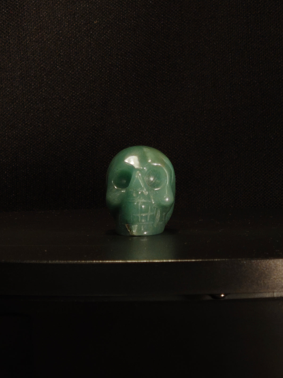 gepolijste smaragdgroen miniatuur schedel